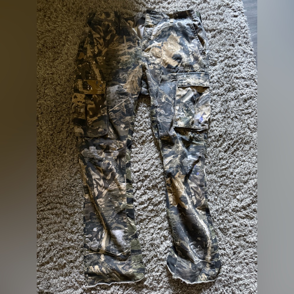 MNML Paint Splattered Camo Cargo Pants